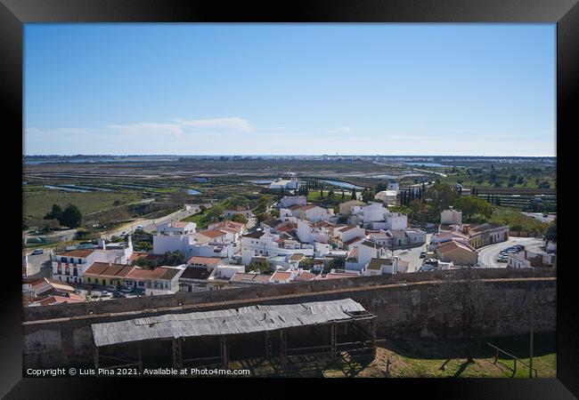 Castro Marim city view from inside the castle Framed Print by Luis Pina