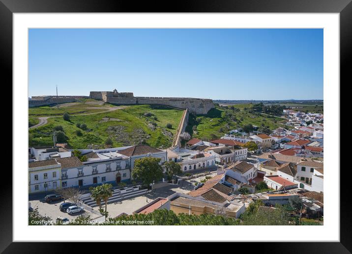 Castro Marim city view from inside the castle Framed Mounted Print by Luis Pina