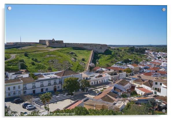 Castro Marim city view from inside the castle Acrylic by Luis Pina