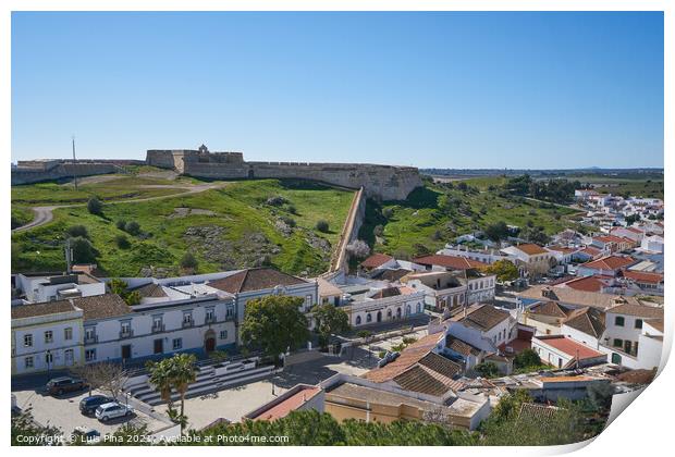 Castro Marim city view from inside the castle Print by Luis Pina