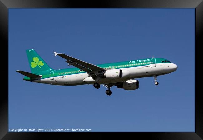 Aer Lingus Airbus A320-214               Framed Print by David Pyatt