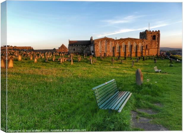 St Mary’s Church, Whitby Canvas Print by Sue Walker