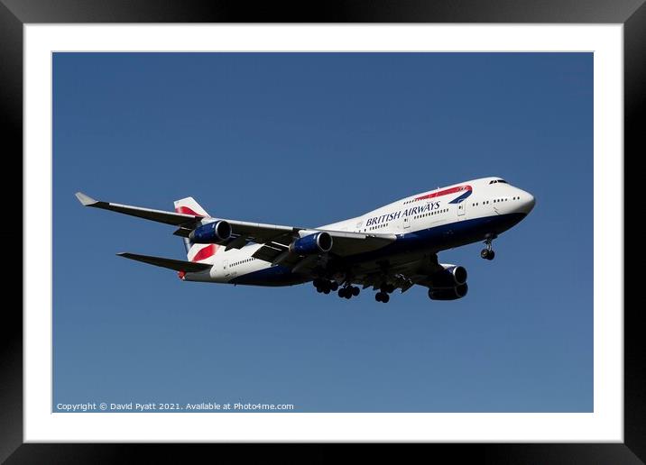 British Airways Boeing 747 Framed Mounted Print by David Pyatt