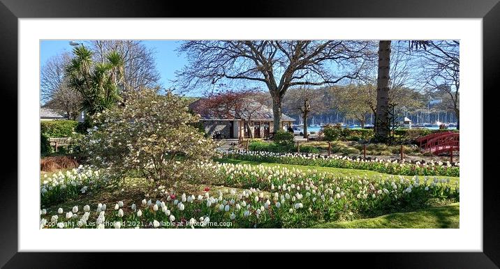 Dartmouth in bloom  Framed Mounted Print by Les Schofield