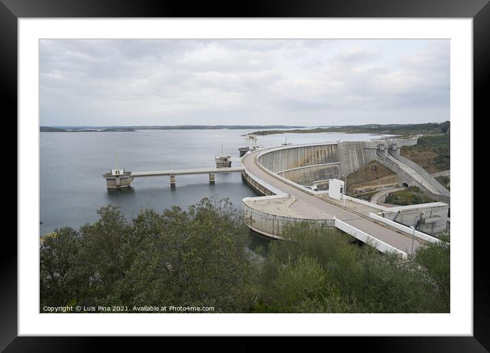 Barragem do Alqueva Dam in Alentejo, Portugal Framed Mounted Print by Luis Pina