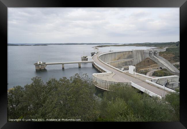 Barragem do Alqueva Dam in Alentejo, Portugal Framed Print by Luis Pina