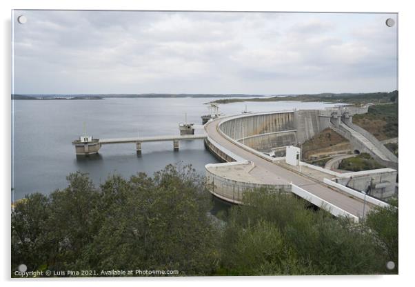 Barragem do Alqueva Dam in Alentejo, Portugal Acrylic by Luis Pina