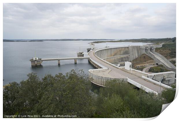 Barragem do Alqueva Dam in Alentejo, Portugal Print by Luis Pina