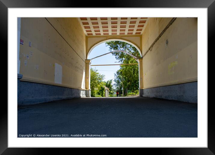 Arch under the house Framed Mounted Print by Alexander Usenko