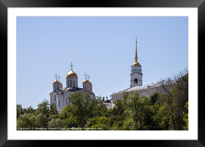 Uspensky Cathedral in the city of Vladimir, central Russia  Framed Mounted Print by Alexander Usenko