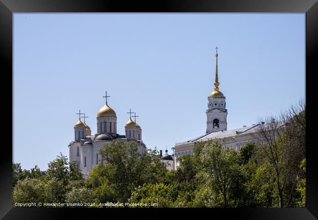 Uspensky Cathedral in the city of Vladimir, central Russia  Framed Print by Alexander Usenko