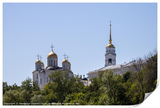 Uspensky Cathedral in the city of Vladimir, central Russia  Print by Alexander Usenko