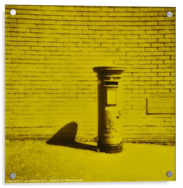 Post Box Yellow Duochrome Acrylic by Lee Osborne