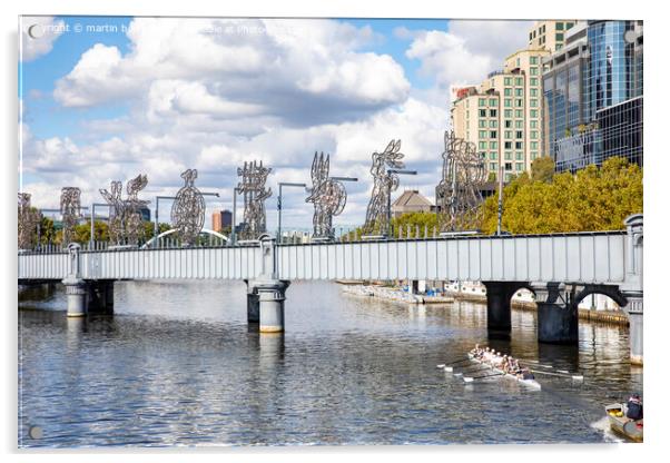 Melbourne and Yarra River Acrylic by martin berry