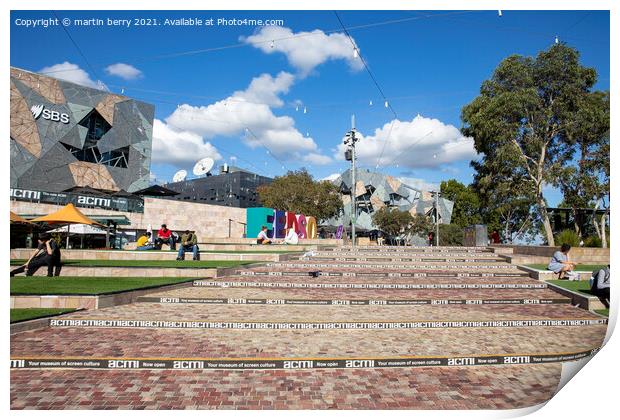 Melbourne Federation Sqaure Print by martin berry