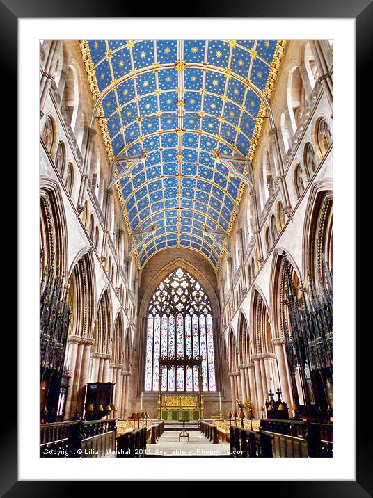 Carlisle Cathedral Framed Mounted Print by Lilian Marshall