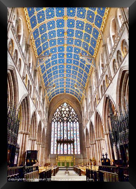 Carlisle Cathedral Framed Print by Lilian Marshall