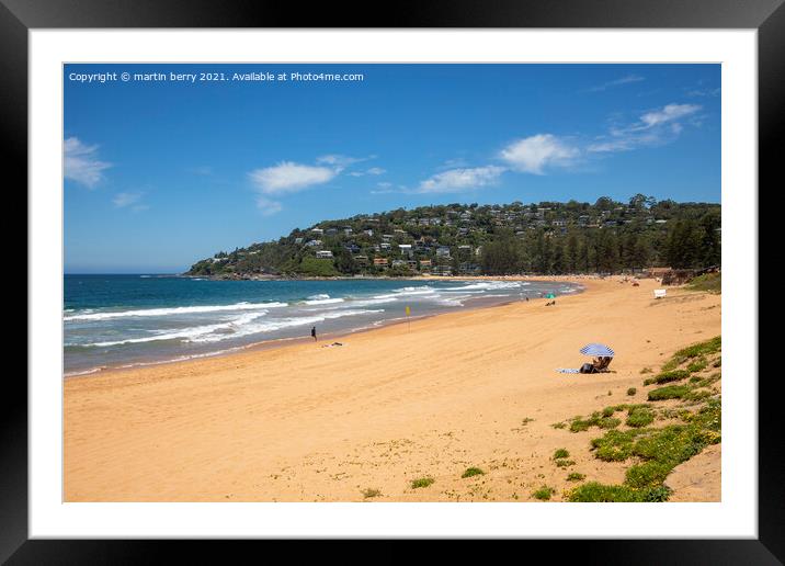 Palm Beach in Sydney Framed Mounted Print by martin berry