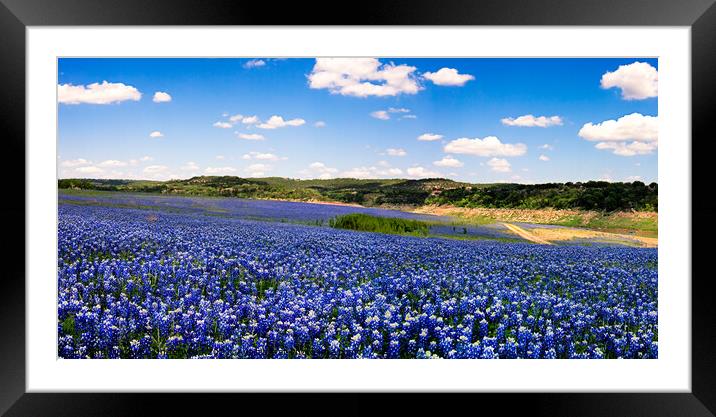 A Sea of Blue Panoramic Framed Mounted Print by Chuck Underwood
