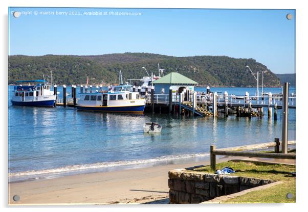 Ferry boats at Palm Beach Ferry Wharf Acrylic by martin berry