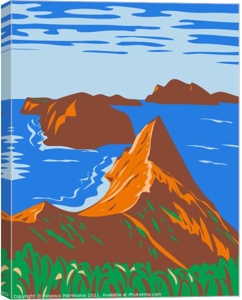 Channel Islands National Park Off the Southern California Coast United States WPA Poster Art Canvas Print by Aloysius Patrimonio