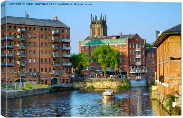 Leeds River Aire  Canvas Print by Alison Chambers