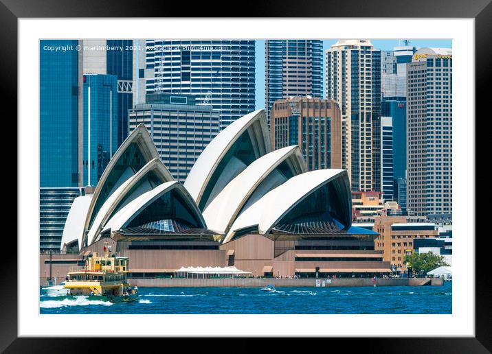 Sydney Opera House Framed Mounted Print by martin berry