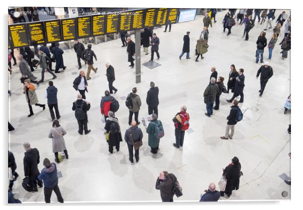 London Waterloo Station Acrylic by martin berry