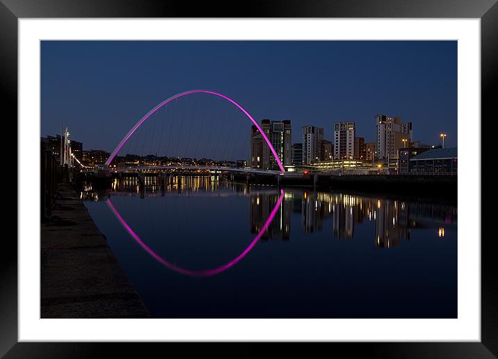 Millenium Bridge reflections Framed Mounted Print by Northeast Images