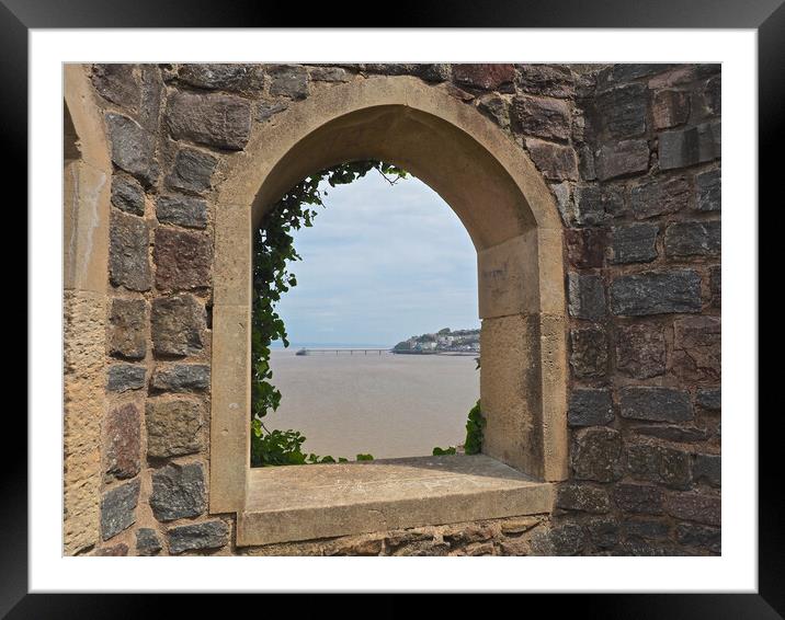 The Lookout historical landmark, Clevedon Framed Mounted Print by mark humpage