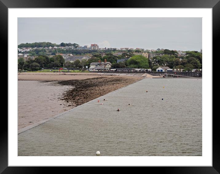 Clevedon Marine Lake Framed Mounted Print by mark humpage