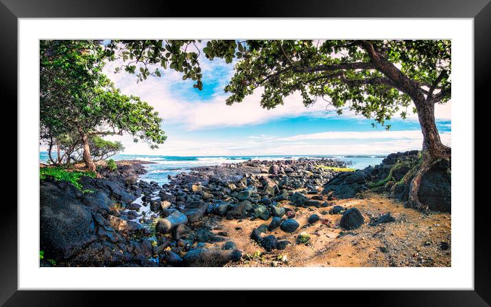 Hawaiian Panorama Framed Mounted Print by Chuck Underwood