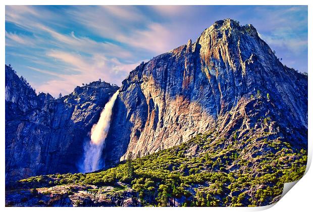 Yosemite Falls, California Print by Chuck Underwood
