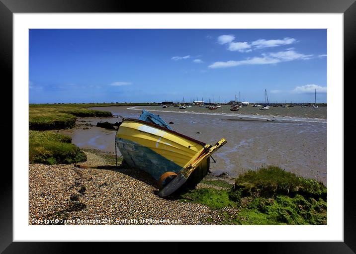 View to Aldeburgh Yacht Club Framed Mounted Print by Darren Burroughs