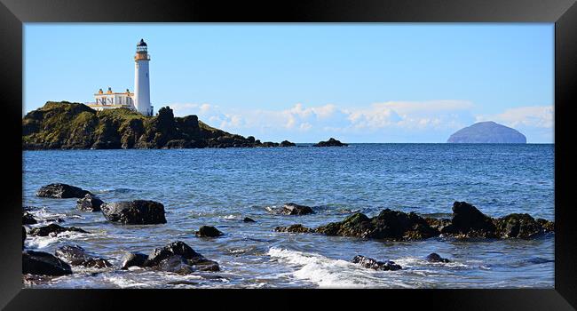 Rocky coastline at Turnberry, Ayrshire, Scotland Framed Print by Allan Durward Photography