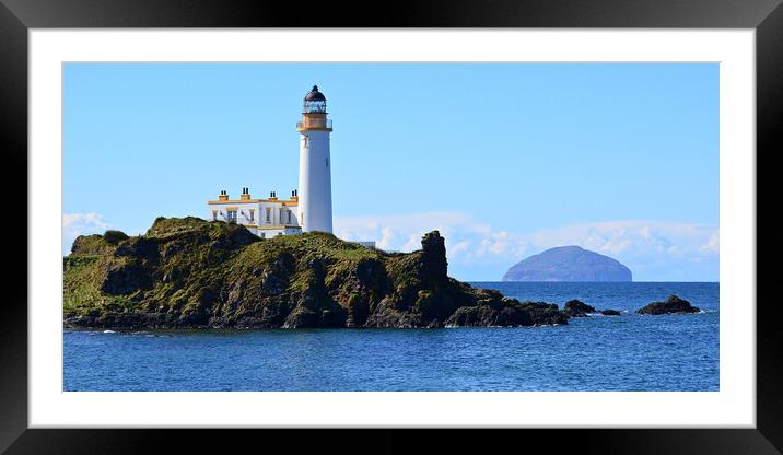 Coastal view of Turnberry lighthouse in Ayrshire,  Framed Mounted Print by Allan Durward Photography