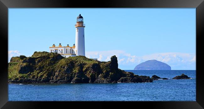 Coastal view of Turnberry lighthouse in Ayrshire,  Framed Print by Allan Durward Photography