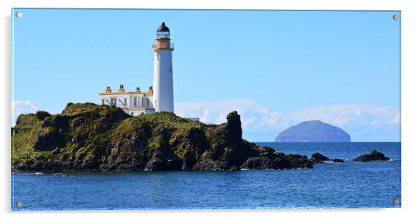 Coastal view of Turnberry lighthouse in Ayrshire,  Acrylic by Allan Durward Photography