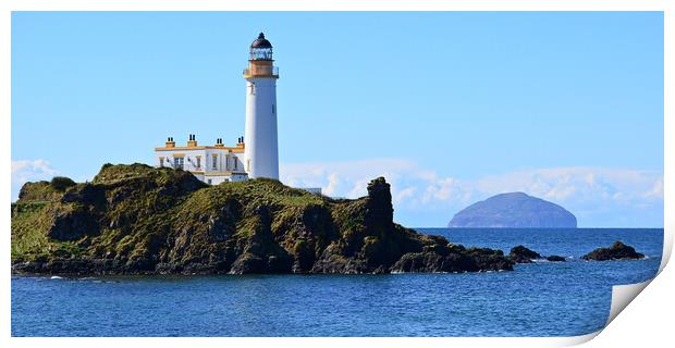 Coastal view of Turnberry lighthouse in Ayrshire,  Print by Allan Durward Photography