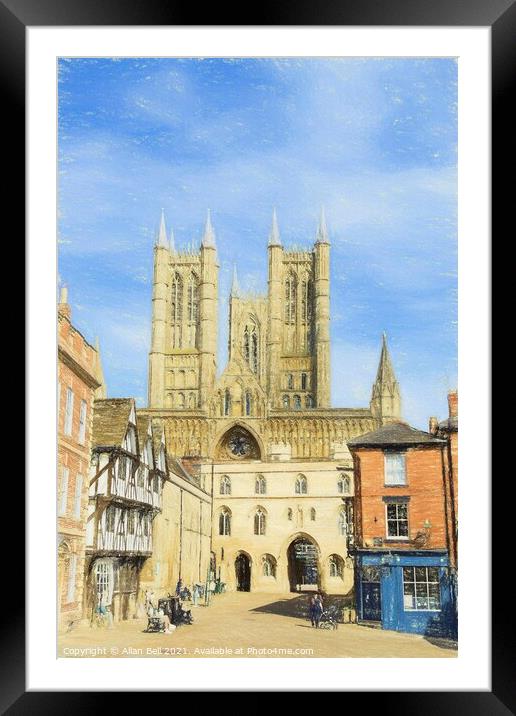 Lincoln Cathedral Framed Mounted Print by Allan Bell