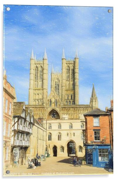 Lincoln Cathedral Acrylic by Allan Bell