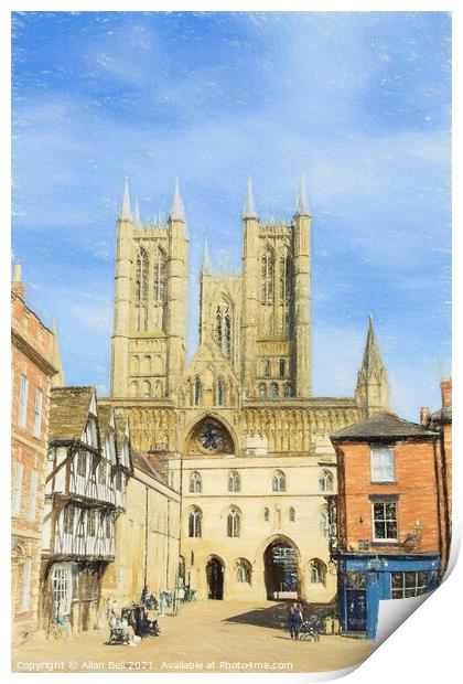 Lincoln Cathedral Print by Allan Bell