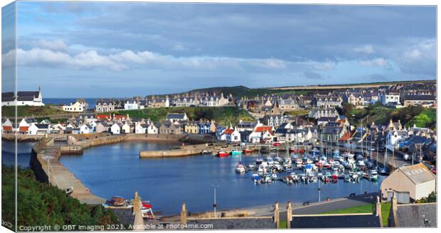 Findochty Village Harbour Morayshire North East Scotland Canvas Print by OBT imaging