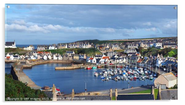 Findochty Village Harbour Morayshire North East Scotland Acrylic by OBT imaging