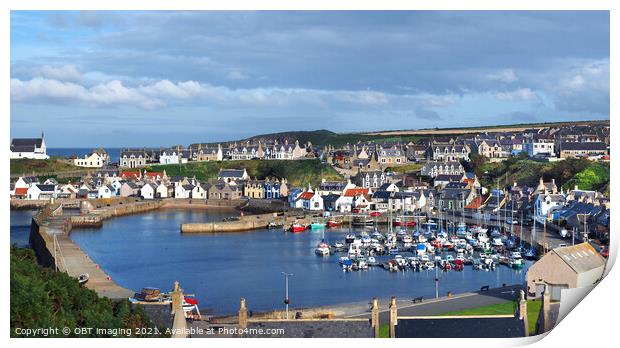 Findochty Village Harbour Morayshire North East Scotland Print by OBT imaging