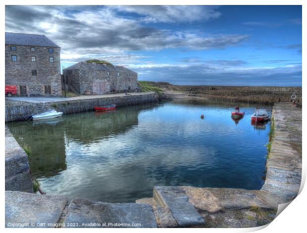 Serene Beauty of Portsoy Harbour Print by OBT imaging