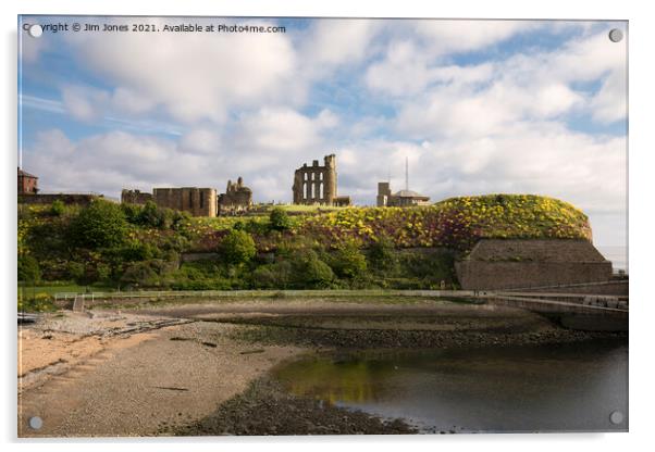 Tynemouth Castle and Priory Headland Acrylic by Jim Jones