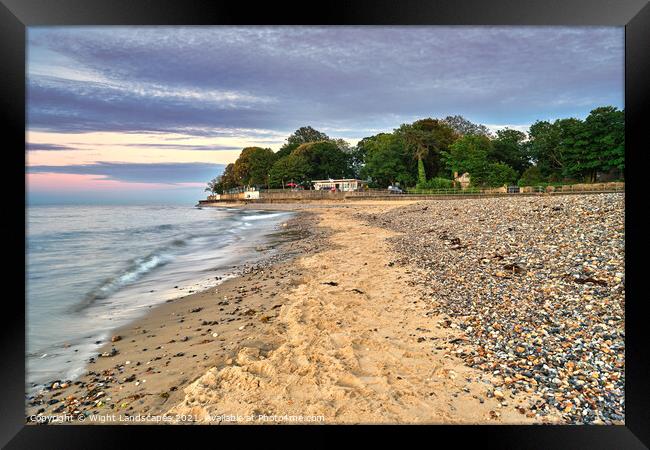 Appley Beach Isle Of Wight Framed Print by Wight Landscapes