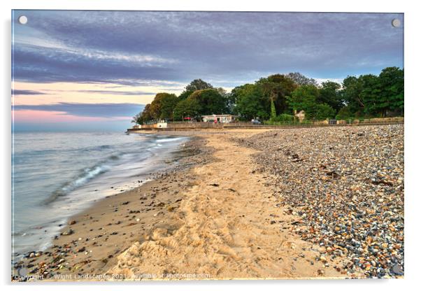Appley Beach Isle Of Wight Acrylic by Wight Landscapes