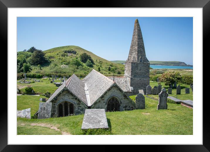 St Enodoc's Church, Cornwall Framed Mounted Print by Graham Custance